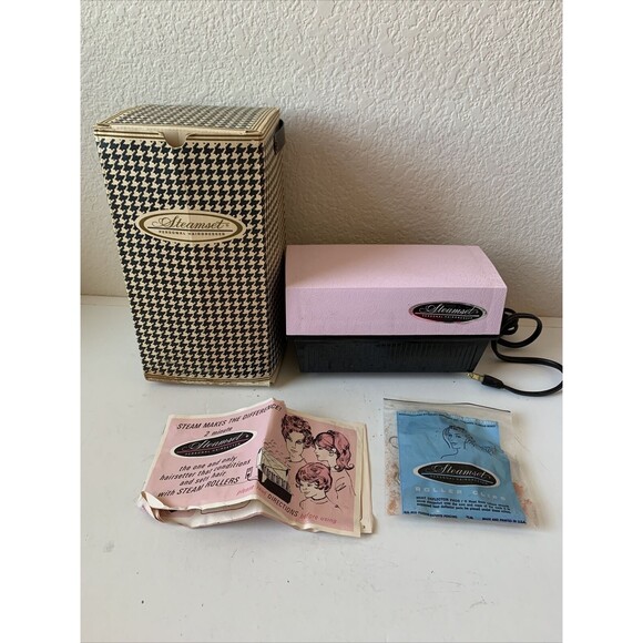 Vtg Popeil Steamset Personal Hairdresser Model SST-1 Steam Rollers Curlers pink main image 12